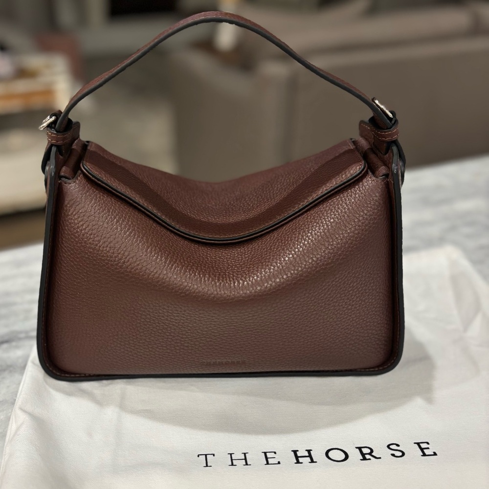 The Horse Clementine Bag in Coffee Pebbled Italian Leather - NOT MINI SIZE
